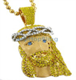 Hip Hop Bling: 78% Off Custom Blonde Blue Eyes Gold Jesus Piece Kanye West Style