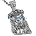 Hip Hop Bling: 80% Off Rhodium Iced Out Pendants
