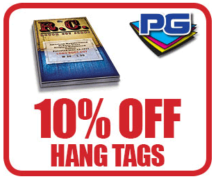 PGprint: 10% Off Hang Tags