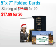FedEx: ​5"x7" Folder Cards Starting At $17.99 For 20
