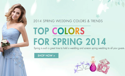 Milanoo: Top Wedding Colors For Spring 2014