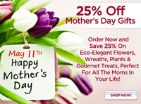 Organic Bouquet: 25% Off On Mother's Day Gifts