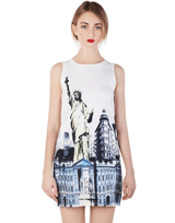 Choies: Liberty Statue Print Dress