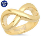 Mobstub: 18kt Rose Gold Yellow Gold Or Stainless Steel Infinity Ring