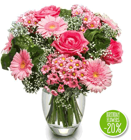 Flora Queen: Pink Smile: Pink Roses And Gerberas