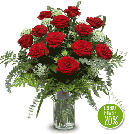Flora Queen: Wishing You Love: 12 Red Roses