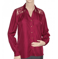 Wholesale Fashion Deals Online: Lace Shirt - Wine