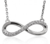 Diamond Delight: Silver Diamond Infinity Pendant Necklace