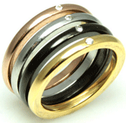 Rush Industries: Stackable Four Color CZ Ring Set At Just $15.95