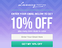 Luxury Perfume: Enter Your Email To Get 10% Off Your Purchase