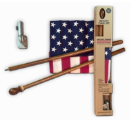 American Flags: 30% Off Deluxe Boxed U.S. Flag Kit With Mahogany Pole