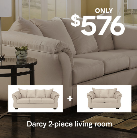 Ashley Homestore: Darcy Sofa And Loveseat Only $576
