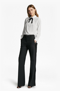 French Connection(US): POLLY PLAINS TIE NECK SHIRT Only For $88