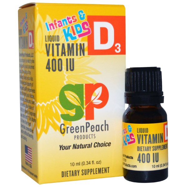 Iherb: 59% Off GreenPeach, Infants & Kids, Liquid Vitamin D3