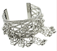 Liligal: Silver Metal Bell Decorated Bangle Just For $7.46