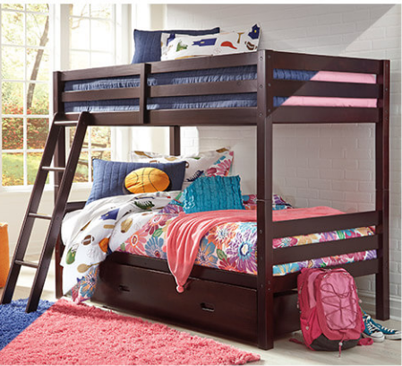 Ashley Homestore: Hickory Point Twin Over Twin Bunk Bed W/Storage For $398