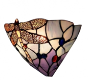 Beautifulhalo: Dragonfly Pattern Tiffany One Light Wall Sconce 12 Inches Width Shade