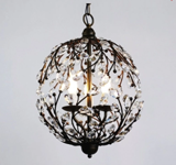 Beautifulhalo: Contemporary Funky Pendant Light With Crystal Leaves