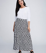 Lane Bryant: Save $15 On Printed Maxi Skirt
