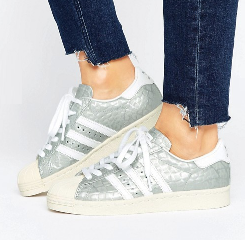 ASOS: Adidas Superstar 80s Silver Trainers