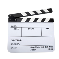 Camfere: Acrylic Clapboard Dry Erase Director Film Movie Clapper Board Slate