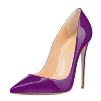 FSJshoes: Women's Viola Purple Polka Dots Stiletto Heel