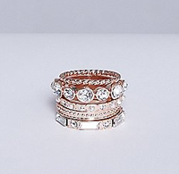 Lane Bryant: 5-Stack Rose Gold Rings