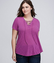 Lane Bryant: Lace-Up Tee