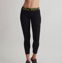 Zivame: Cotton Stretch Workout Leggings- Black