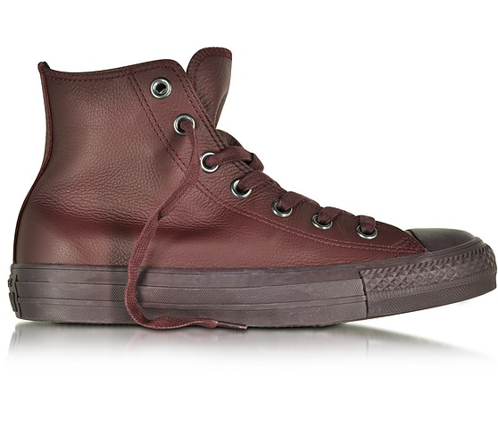 Forzieri: 50% Off All Star High Dark Burgundy Leather Women's Sneaker