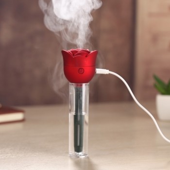 Mobstub: 75% Off -  Ultrasonic Cool Mist Rose-Shaped Personal Humidifier
