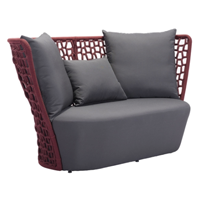 Best Priced Furniture: Faye Bay Beach Sofa Cranberry And Gray