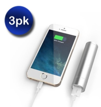 Mobstub: 69% Off - 3 Pack: Portable Power Bank - Assorted Colors
