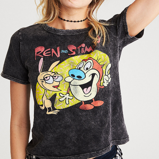 American Eagle Outfitters: 25% Off AEO Ren & Stimpy Shrunken Graphic T-shirt