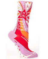 The Joy Of Socks: I'm A Girl Superpower Socks For $10.99