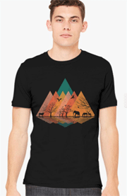 Customon: Nature And Animal Men's T-shirt For $23.04