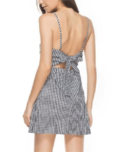 Linesbuys: Plaid Open Back Dress For $28.99