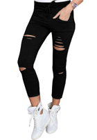 Chellysun: 12% Off 2 Lace Denim Hole Jeans Pants