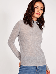 Socialeras: Simple High Neck Solid Yakwool Sweater For $59
