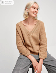 Socialeras: 100% Wool Simple Hollow-out V-neck Sweater For $45