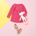 Booth79: Girls Pink Embroidered Sweater Dress