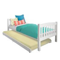 Luxo Living: 63% Off Luxo Vita Single Roll Out Trundle Timber Bed - White