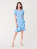 Diane Von Furstenberg: 20% Off Emilia Ruffled Soft Jacquard Mini Wrap Dress